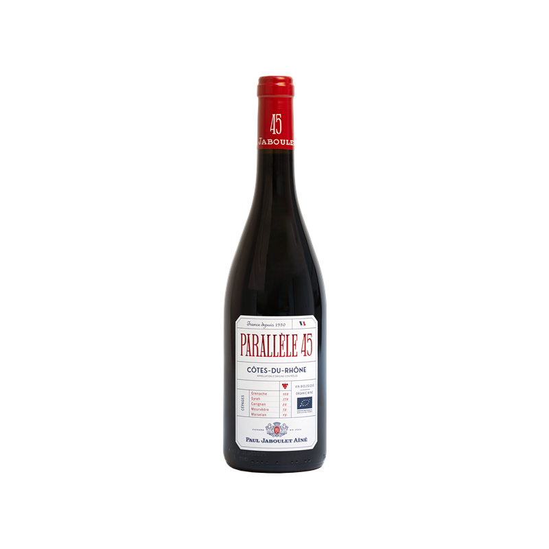 Parallèle 45 Rouge BIO 2024 – AOP Côtes-du-Rhône – Paul Jaboulet Aîné.
